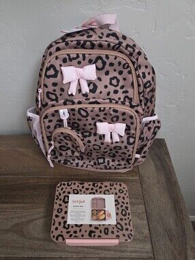Cat & Jack Target Leopard Print Backpack with Bento Box